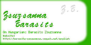 zsuzsanna barasits business card